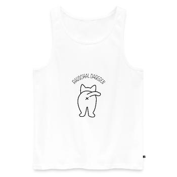 Pauschal dagegen Katzen Katze - Männer Premium Bio Tank Top - Weiß - Vorne - Michal (187cm)