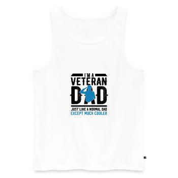 Fête des pères Grand-père Grand-père Vétéran Papa Papa Cadeau - Débardeur bio Premium Homme - blanc - Devant - Michal (187cm)
