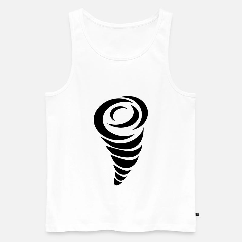 Wirbelsturm - Männer Premium Bio Tank Top - Weiß
