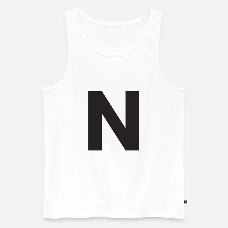 N - Männer Premium Bio Tank Top - Weiß