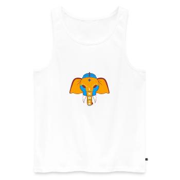 India Indian Hindu Pride Flag Country I Gift - Men's Premium Organic Tank Top - white - Front - Michal (187cm)