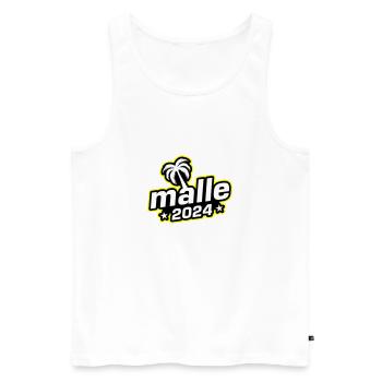Malle 2024 Mallorca Palme - Männer Premium Bio Tank Top - Weiß - Vorne - Michal (187cm)