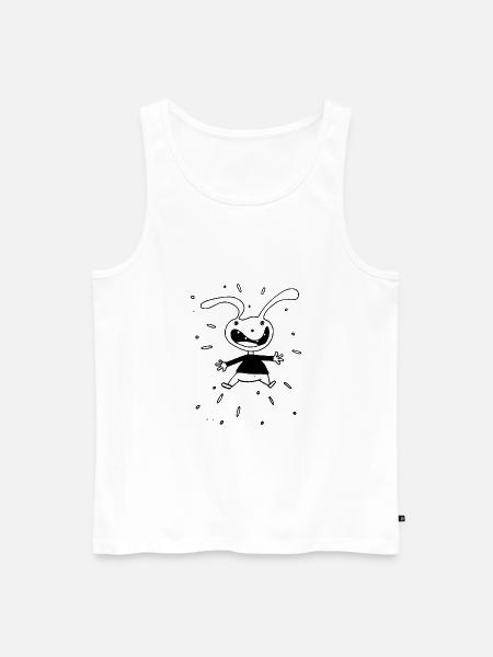 CRAZY RABBIT. Bunny Crazy. - Men's Premium Organic Tank Top - white