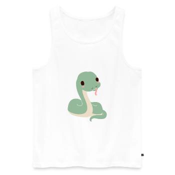 Sweet snake - Men's Premium Organic Tank Top - white - Front - AI Model Male 178 light (178cm)