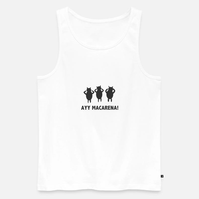 Ayy Macarena - Männer Premium Bio Tank Top - Weiß