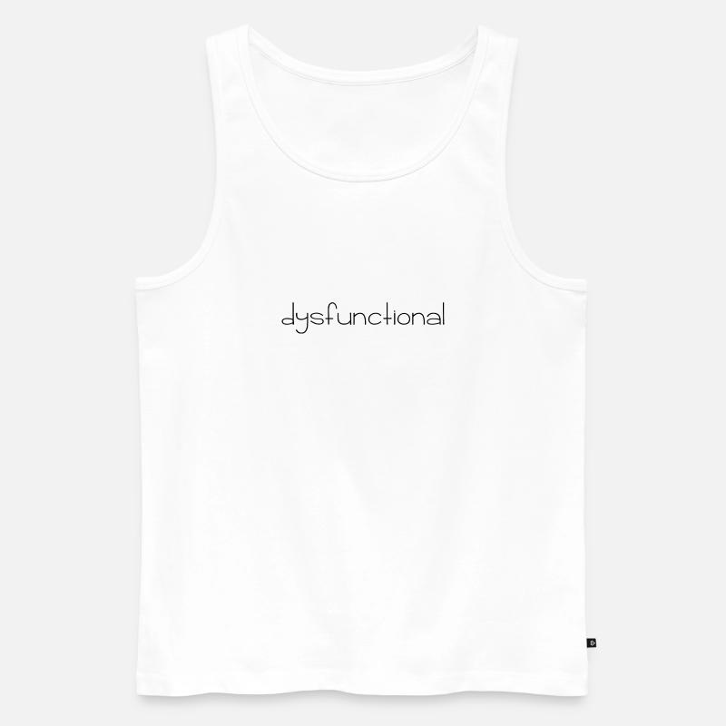 dysfunctional - Männer Premium Bio Tank Top - Weiß