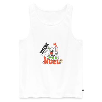 joyeux noel papa cadeau père et fils et fille - Débardeur bio Premium Homme - blanc - Devant - Michal (187cm)