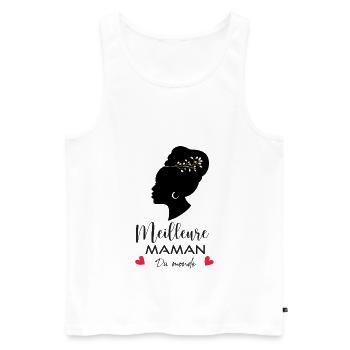 Meilleure maman du monde - Débardeur bio Premium Homme - blanc - Devant - Michal (187cm)
