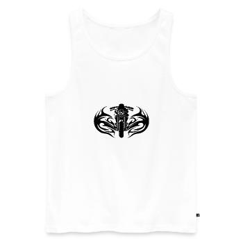 Style Splash Tattoo de course de moto - Débardeur bio Premium Homme - blanc - Devant - Michal (187cm)