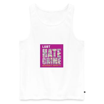 Stop Hate Crime - Men's Premium Organic Tank Top - white - Front - Michal (187cm)