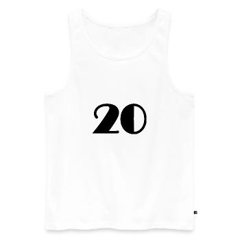 20,20 JAHRE,20-JÄHRIGES JUBILÄUM,20-JÄHRIGES JUBILÄUM,20 - Männer Premium Bio Tank Top - Weiß - Vorne - AI Model Male 178 light (178cm)