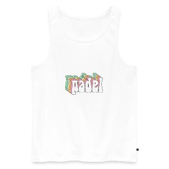 Raquette de padel Tennis Sport I Cadeau - Débardeur bio Premium Homme - blanc - Devant - Michal (187cm)