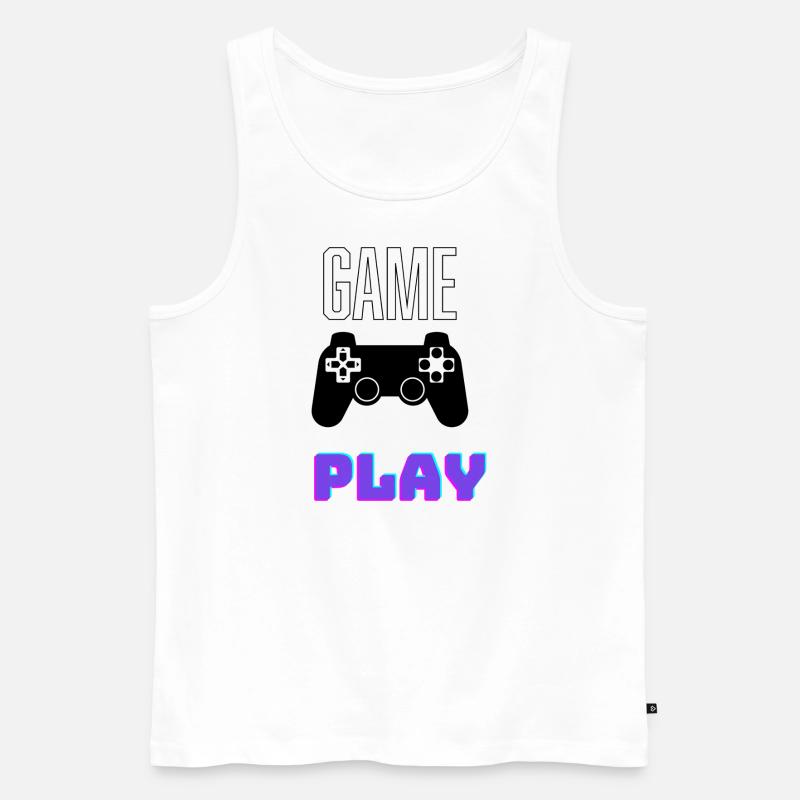 GamePlay 2 - Männer Premium Bio Tank Top - Weiß