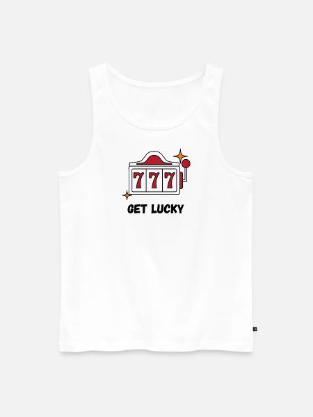 Get Lucky - Männer Premium Bio Tank Top - Weiß