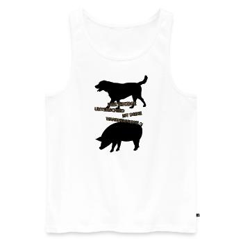 Der einzige Unterschied ist deine Wahrnehmung 4.0 - Männer Premium Bio Tank Top - Weiß - Vorne - Michal (187cm)