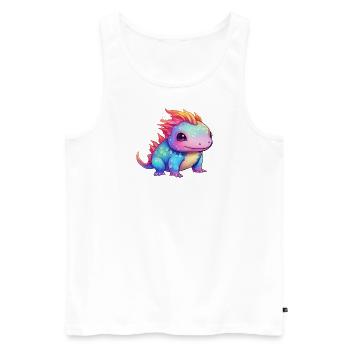 Rainbow Spell - Le mignon Axolotl - Débardeur bio Premium Homme - blanc - Devant - AI Model Male 178 light (178cm)