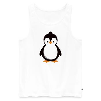 cute penguin - Men's Premium Organic Tank Top - white - Front - Michal (187cm)