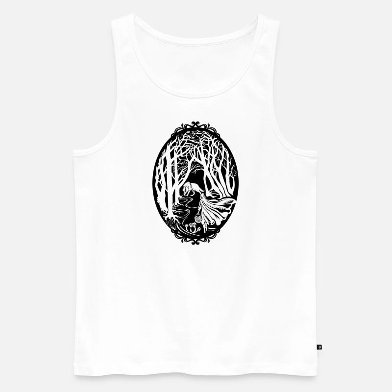 Rotkäppchen und der Wolf - Männer Premium Bio Tank Top - Weiß