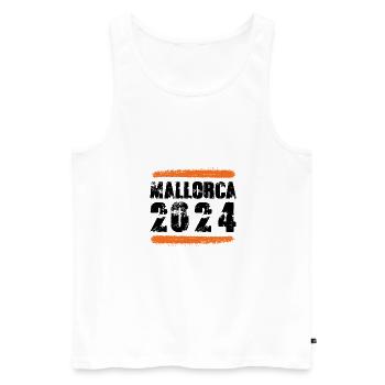 Mallorca 2024 Team - Men's Premium Organic Tank Top - white - Front - Michal (187cm)