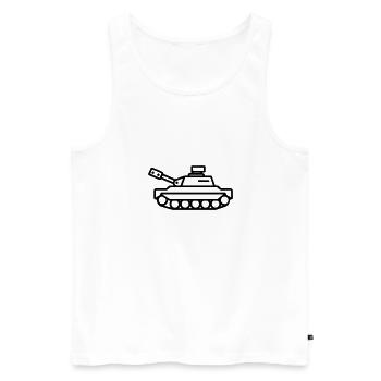 tank - Men's Premium Organic Tank Top - white - Front - AI Model Male 178 light (178cm)