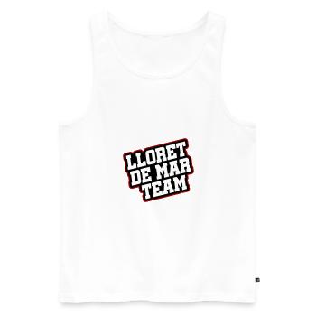 L’équipe Lloret De Mar - Débardeur bio Premium Homme - blanc - Devant - Michal (187cm)