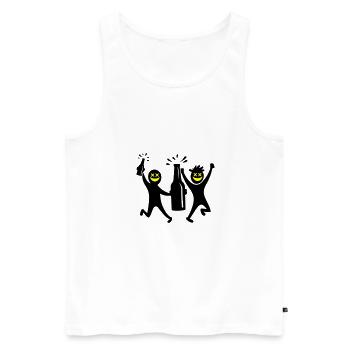 Party Team Bier Junggesellenabschied - Männer Premium Bio Tank Top - Weiß - Vorne - Michal (187cm)