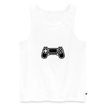Video game controller - Men's Premium Organic Tank Top - white - Front - AI Model Male 178 light (178cm)