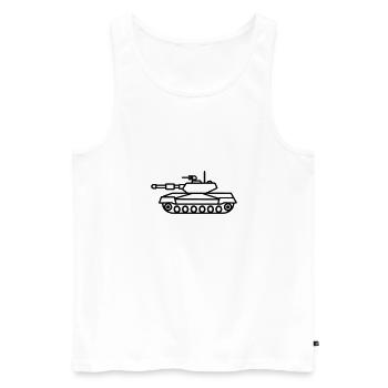 tank - Men's Premium Organic Tank Top - white - Front - AI Model Male 178 light (178cm)