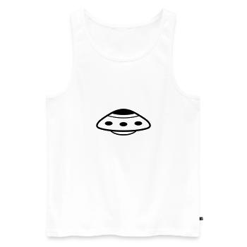 flying saucer - Men's Premium Organic Tank Top - white - Front - AI Model Male 178 light (178cm)