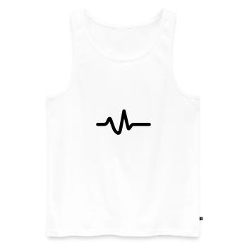 Heartbeat, pulse - Men's Premium Organic Tank Top - white - Front - AI Model Male 178 light (178cm)