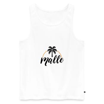 Malle Palme - Débardeur bio Premium Homme - blanc - Devant - Michal (187cm)