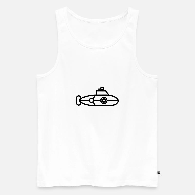 U-Boot-Boot - Männer Premium Bio Tank Top - Weiß