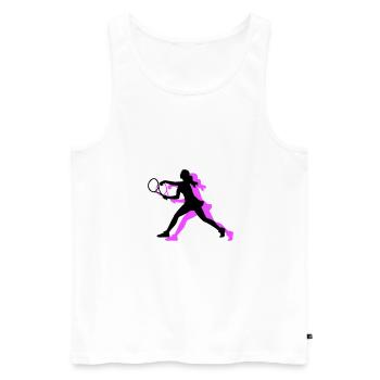Tennis Spielerin Symbol - Männer Premium Bio Tank Top - Weiß - Vorne - Michal (187cm)