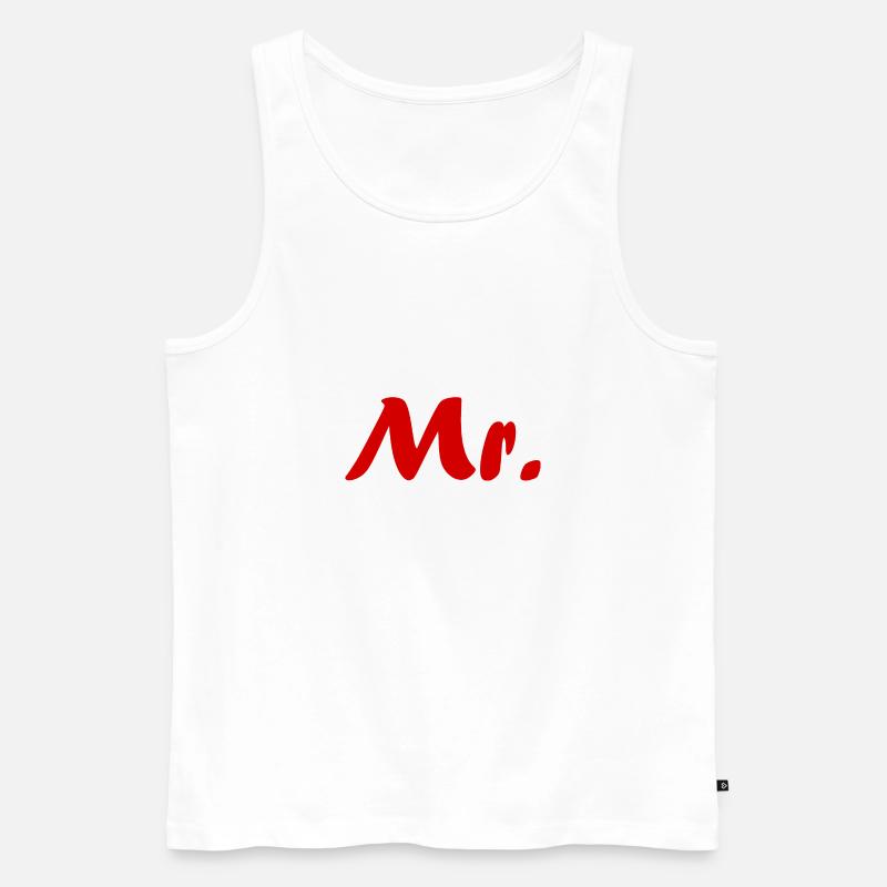 Herr - Männer Premium Bio Tank Top - Weiß