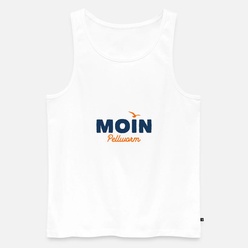 Nordsee Moin Pellworm - Männer Premium Bio Tank Top - Weiß