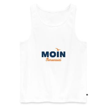 Nordsee Moin Bensersiel - Männer Premium Bio Tank Top - Weiß - Vorne - Michal (187cm)
