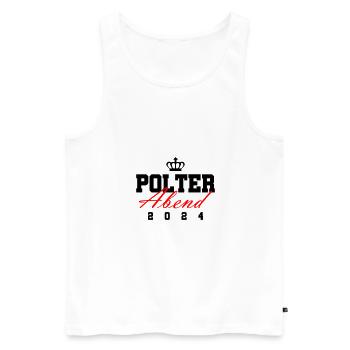 Polterabend 2024 - Männer Premium Bio Tank Top - Weiß - Vorne - Michal (187cm)