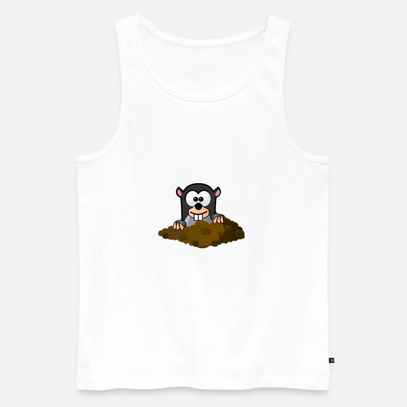 Maulwurf - Männer Premium Bio Tank Top - Weiß