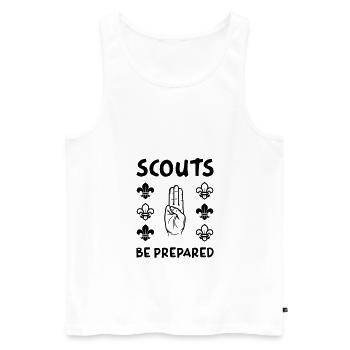 Scouts Always Ready! - Men's Premium Organic Tank Top - white - Front - AI Model Male 178 light (178cm)