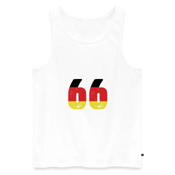 66 Numéro Jersey Allemagne - Débardeur bio Premium Homme - blanc - Devant - Michal (187cm)