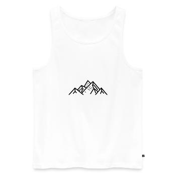 Montagne - Débardeur bio Premium Homme - blanc - Devant - Michal (187cm)