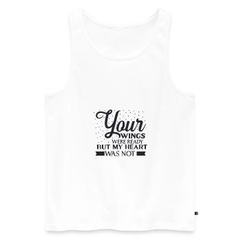 Deine Flügel waren bereit, aber - Männer Premium Bio Tank Top - Weiß - Vorne - AI Model Male 178 light (178cm)
