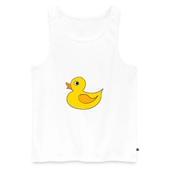 Ente Entchen Quietscheente Quak - Männer Premium Bio Tank Top - Weiß - Vorne - AI Model Male 178 light (178cm)