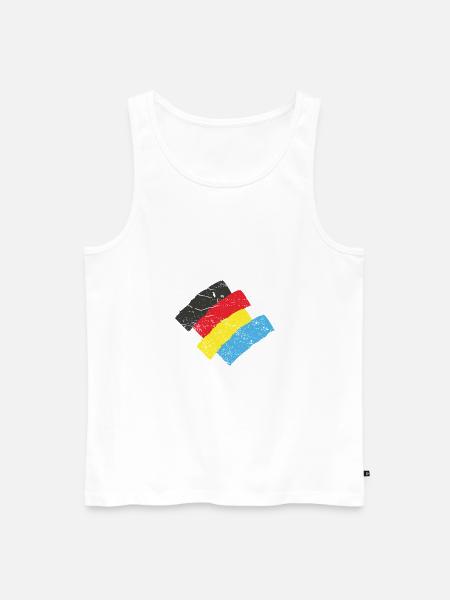 Germany Ukraine Solidarity - Men's Premium Organic Tank Top - white