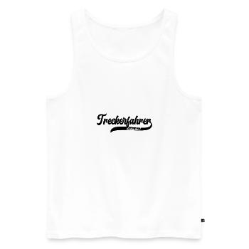 Les conducteurs de tracteurs sont autorisés à le faire! Tracteur Trekker Farmer - Débardeur bio Premium Homme - blanc - Devant - Michal (187cm)