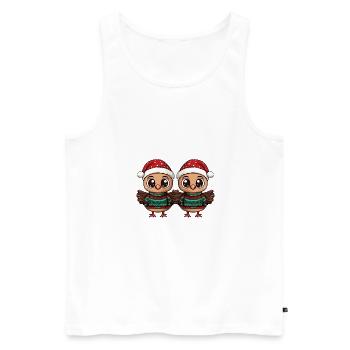 Truthan Christmas Team - Men's Premium Organic Tank Top - white - Front - AI Model Male 178 light (178cm)