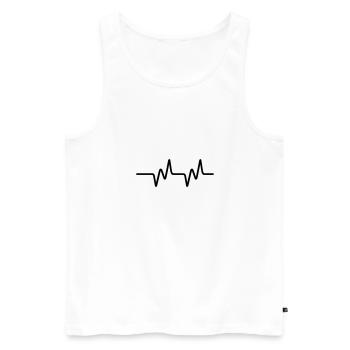 Heartbeat - Men's Premium Organic Tank Top - white - Front - AI Model Male 178 light (178cm)