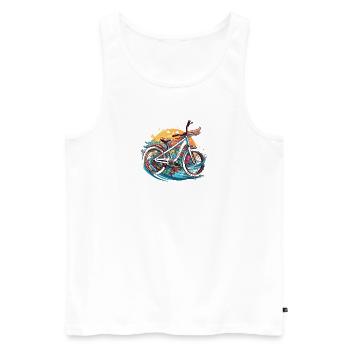 Radical Style: Bicycle design to wear! - Men's Premium Organic Tank Top - white - Front - AI Model Male 178 light (178cm)
