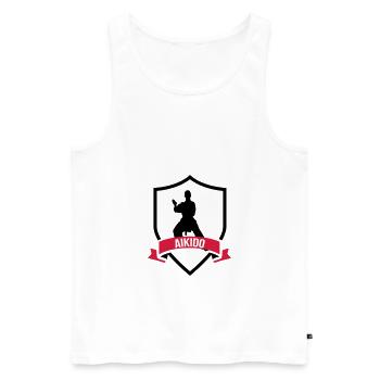 Aikido - Débardeur bio Premium Homme - blanc - Devant - Michal (187cm)