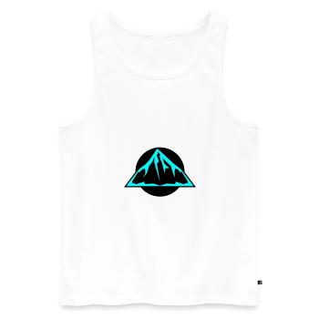 Berge Symbol - Männer Premium Bio Tank Top - Weiß - Vorne - Michal (187cm)